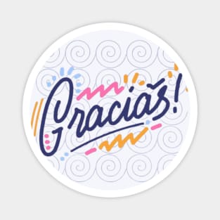 Gracias in Ga Gue Spiral – Hmong Tribal Pattern Magnet